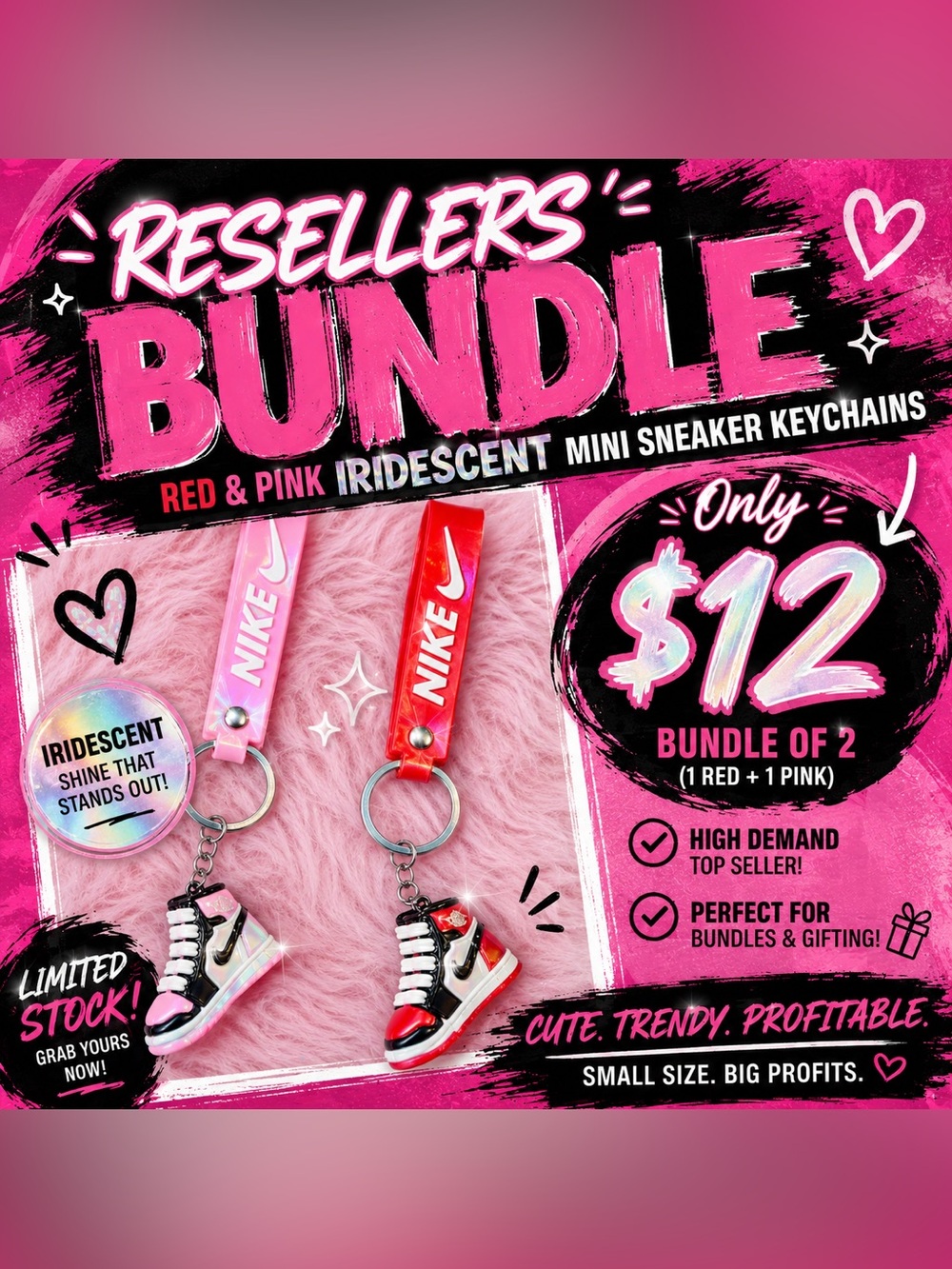 🌟RESELLERS BUNDLE🌟 2 Mini Sneaker Keychains